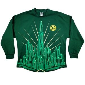 Wicked For Good Mens Emerald City Long Sleeve Shirt Green Wizard of Oz Medium